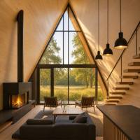 Maisons miniatures prêtes à être expédiées, maison triangulaire en conteneur moderne, 2 chambres, chalet personnalisé, villa préfabriquée de luxe, cabane Airbnb