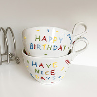 Ensemble de soucoupe de tasse à café en relief de style coréen tasse à latte en céramique professionnelle avec poignée pour la fête