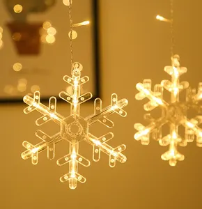 Luci di neve a stella lampeggiante luci per tende decorazione della camera da letto camera da letto balcone disposizione delle vacanze di natale