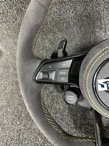 Volante Deportivo S-Line en Cuero Alcantara Completo con Botón de Arranque para Audi R8 TTRS C6 C7 S7 S4 A4 B8 RS3 SQ5 S5 B9 A6 C8 A3 <span class=keywords><strong>2018</strong></span> - Product Image 2