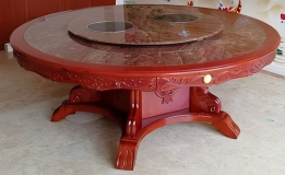 Bàn Ăn Xoay Bằng Gỗ Đặc Phong Cách Châu Âu - Product Image 5