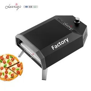 factory outlet CE 12 inch gas fuel bbq restaurant family pizza maker outdoor kitchen portable pizza oven