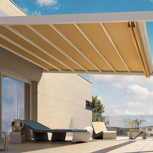 Auvent de toit rétractable <span class=keywords><strong>motorisé</strong></span> <span class=keywords><strong>sans</strong></span> <span class=keywords><strong>fil</strong></span> imperméable en PVC pour la protection solaire du jardin - Product Image 2