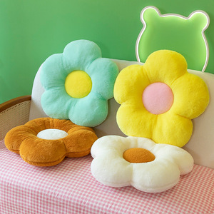 Coussin de siège à motif floral tournesol en peluche, rembourrage en coton PP, personnalisable pour bureau et voiture - Vente en gros - Product Image 1
