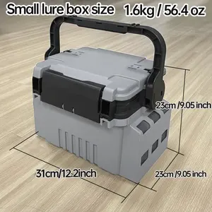 Angelkleidung Tragbares Multifunktionales Angelagerät Lagerausrüstung Werkzeugbox Angeliebtes Köder Sitzboxen mit Zubehör