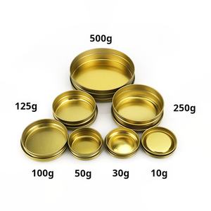 Boîtes de <span class=keywords><strong>caviar</strong></span> en métal fer blanc couleur or avec bouchons torsadés avec étiquette personnalisée ronde vide de luxe 30g 50g 100g <span class=keywords><strong>250g</strong></span> - Product Image 4