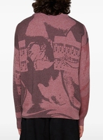 Nouveau style pull en tricot pour homme, motif tendance, style décontracté, mélange rose-marron, pour tous les jours