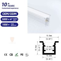 Profil Aluminium LED Anodized Lebar Kecil untuk Lemari, Potongan Panjang Sesuai Pesanan untuk Proyek Pencahayaan Lemari Anggur