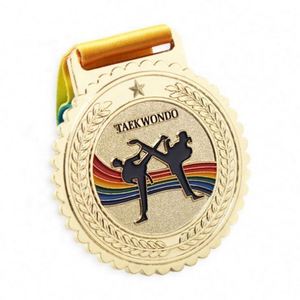 Caja de exhibición 3D de aleación de zinc en blanco, personalizable, económica, para premios de oro de maratón, metal personalizado para judo, bádminton, voleibol, níquel - Product Image 5