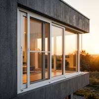 Ventana Corredera Horizontal de Aluminio que Ahorra Espacio, para Balcón de Edificios Altos, Cocina, Patio, Vidrio Templado Aislante, Tamaño Personalizado Moderno