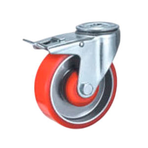 Wholesale Industrial <b>Equipment</b> Caster Wheels Ball Bearing High Quality PU Cast Aluminium 250kg-300kg Load Capacity 100mm/125mm - Product Image 5