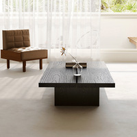 Ensemble de tables à café et à thé en bois massif de luxe moderne avec logo personnalisé 2 pièces de meubles de salon en gros