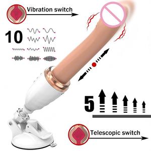 Vibratore <span class=keywords><strong>Dildo</strong></span> Telescopico Automatico Senza Mani con Forte Aspirazione, Ricaricabile USB, 10 Velocità, Impermeabile, Confezione Regalo - Product Image 5