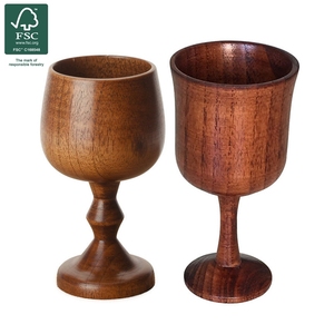 Style détonnant en bois gobelet, en bois massif classique <span class=keywords><strong>verre</strong></span> <span class=keywords><strong>à</strong></span> <span class=keywords><strong>vin</strong></span>, anti-chute de <span class=keywords><strong>verre</strong></span> de <span class=keywords><strong>vin</strong></span> rouge - Product Image 2