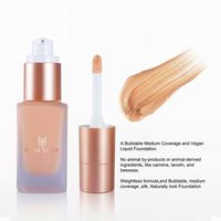 Rose-fond de teint et correcteur naturel, Look de haute qualité, fond de teint à base de sérum végétalien mat et imperméable