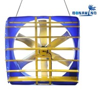 Ventilateur à lamelles EC de 72 pouces avec 6 pales en aluminium et plaque déflectrice pour la ventilation des grands espaces des étables d'élevage