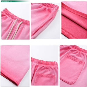 Pantalones cortos de gimnasio French Terry de peso pesado con estampado personalizado 100% algodón Vintage desgastado lavado con ácido Casual Jogging para hombres - Product Image 4