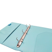 Carnet de notes en cuir PU moderne A5 avec enveloppes d'argent planificateur d'argent pour épargner défi d'argent