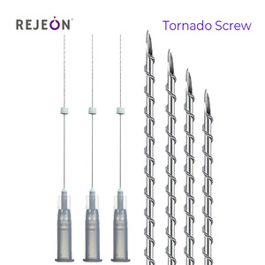 <span class=keywords><strong>Hilos</strong></span> PDO Mono Rejeon Surbana CE de 13mm <span class=keywords><strong>para</strong></span> Lifting, <span class=keywords><strong>Hilos</strong></span> PDO Screw PLLA OEM Nasolabial ISO 23g 38g 60mm al por mayor - Product Image 1