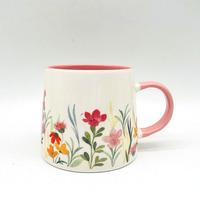 2025 Logo personnalisé 13OZ tasse à café en céramique écologique tasse ensemble printemps automne thème avec fleur de citrouille festive cadeau personnalisé