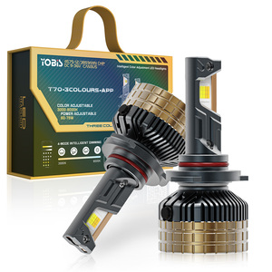 YOBIS Nuovi Fari <span class=keywords><strong>LED</strong></span> H4 Personalizzati Super Luminosi con Fascio Alto/Basso, 3 Colori 3000K 4500K 6000K, Controllo App per Auto - Product Image 1