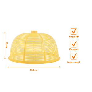 Foldable <b>Plastic</b> Food Cover 28.2 Cm Diameter Insect Proof Compact Virgin PP Material for Kitchen Use Multi Color Hand Wash Only - Product Image 4