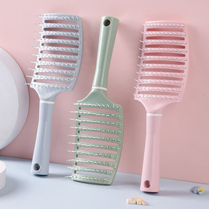 <b>Wide</b> Tooth Openwork Pompadour <b>Comb</b> Large Size Scalp Massage For Curly Hair Home Use PP Material - Product Image 1