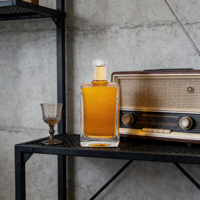 Bouteilles en verre de style carafe haut de gamme, vides, pour spiritueux de luxe (cognac, rhum, tequila), emballage haut de gamme pour la vente au détail.