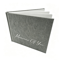 Usine d'impression de livres commémoratifs personnalisés OEM ODM pour bébés, enfants et adultes, en tissu de lin, couverture rigide, pour livre d'or funéraire