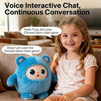 OEM/ODM Lila Bär KI-Interaktive Puppe Spielzeug mit Leuchtenden Augen Plüsch-Kleid Schleife Intelligenter Sprachassistent Niedlicher Begleiter-Roboter Geschenk