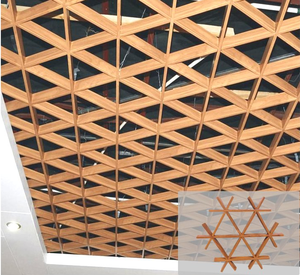 ホールビルディング装飾アルミニウムグリル天井吊り下げアルミニウム銅天井アルミニウム吊り天井 - Product Image 1