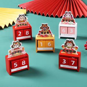 Индивидуальный дизайн лунный Новогодний подарок рождественские украшения поставка 2024 Новогодние украшения деревянные diy вечный календарь - Product Image 3