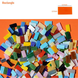 Opak katedral cam mozaik fayans adet sanat ve el sanatları için karışık renk lekeli cam parçaları, 4 şekiller karışık - Product Image 2