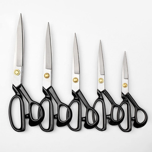 8" 12" Stainless Steel Blade Tailor's <b>Scissors</b> Tip Cloth Cutting Shears Soft Grip Handle Silver Household Use Smooth DIY Smooth - Product Image 1