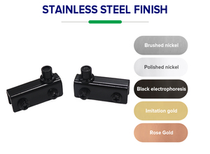 Hiện đại màu đen cửa kính pivot bản lề Frameless mềm-đóng Phụ kiện cho đồ nội thất tủ - Product Image 5