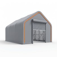 Structure de tente d'entreposage en tissu pour bâtiment, abri, ranch, conteneur, hangar, entrepôt, certifiée pour arène, exploitation minière, en PVC et acier galvanisé