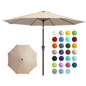 Sombrilla de Jardín Plegable con Logotipo Personalizado, Protección UV50+, Parasol con Flecos para Uso Comercial en Cafeterías - Product Image 2