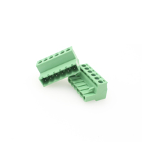 Connecteur de bornier enfichable en laiton PA66 de 5,08 mm, 10 A, 300 V, borniers enfichables 2P-24P, 28-12 AWG