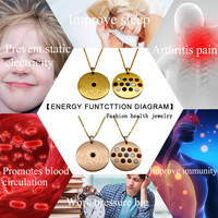 Pendentif Ion Négatif Doré Collier Scalaire Femme Homme Énergie Quantique Anti Emf Radiation protection Pendentif Quantique Prix