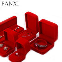 FANXI Luxuriöse Schmuckboxen aus Weichem Mikrofaserleder mit Anpassbarem Design in Grün für Halsketten, Ringe und Armbänder