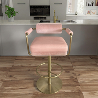 Tabouret de bar Moontree pour restaurant et cuisine, chaise haute moderne pivotante en acier inoxydable 304 et cuir
