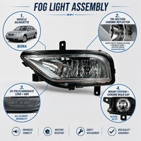 OEM 18G941661 18G941662 Phare antibrouillard avant gauche halogène avec ampoule incluse, lentille transparente pour VW Bora 2015-2018 berline compacte FAW-VW