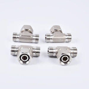 Raccord en T réducteur AC/<span class=keywords><strong>AD</strong></span> pour tuyau hydraulique, joint <span class=keywords><strong>de</strong></span> transition conique dense pour tuyau d'huile hydraulique - Product Image 5