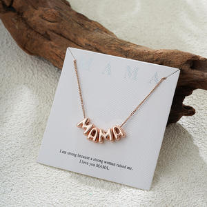 Giorno <span class=keywords><strong>della</strong></span> <span class=keywords><strong>mamma</strong></span> <span class=keywords><strong>collana</strong></span> in acciaio inox 18K placcato oro bolle lettere <span class=keywords><strong>regalo</strong></span> per <span class=keywords><strong>mamma</strong></span> - Product Image 5