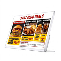Affichage numérique de menu en forme de L de 23,8 pouces pour restaurant, lecteur publicitaire Android WiFi pour table