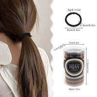 Étiquettes d'emballage personnalisées tissées corde à cheveux épaisse haute élasticité 15 pièces/boîte bandeau tressé mode queue de cheval cravate accessoires de cheveux