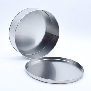 Boîte <span class=keywords><strong>ronde</strong></span> en métal argentée de <span class=keywords><strong>grande</strong></span> taille pour biscuits, chocolat et gâteaux, D235*70mm - Product Image 4