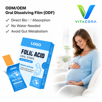 Acide folique Vitamine B9 Bandes de film oralisables OEM ODM Complément alimentaire pour la santé prénatale des femmes enceintes Marque privée ODF