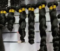 Tissage de cheveux brésiliens 100% naturels Remy vierges en gros, approvisionnement d'usine