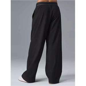 Pantalon droit léger pour femme, taille haute élastique, style yoga décontracté, avec poches - Product Image 4
